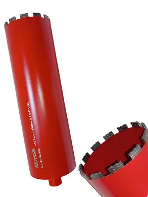 Сверло алмазное труб. 152х24х3.5х11х12х450мм 1-1/4" UNC / железобетон (KL0144-152/450) KLASSE