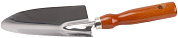 Совок посадочный широкий из нержавеющей стали с деревянной ручкой, 290 мм (8-421111_z01) Grinda