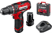 Дрель-шуруповерт аккум. ДШЛ-125-22 (12.0 В, 2 акк. х 2.0 А/ч Li-Ion, 30 Нм, чем.) ЗУБР