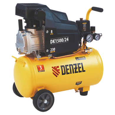 Компрессор воздушный DK1500/24,Х-PRO 1,5 кВт, 230 л/мин, 24 л Denzel
