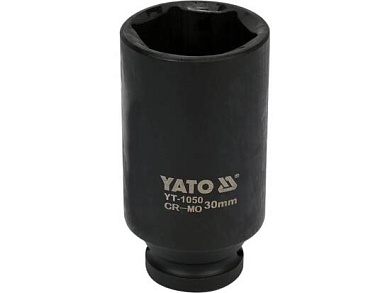 Головка ударн. 1/2" 30мм, L=78мм, 6гр., глубокая CrMo (YT-1050) YATO