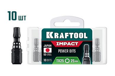 Бита ударные Impact TX 25, 25мм, 10 шт (26195-25-25-S10) KRAFTOOL