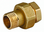 Соединитель прямой с накидной гайкой, латунь, г/ш, 1/2" (51037-G/S-1/2) GENERAL FITTINGS