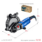 Бороздодел (штроборез) ЗШ-П45-2200 ПТ (2200 Вт, макс. глуб. 45 мм, диск 180x22.23 мм, кор.) ЗУБР фото4
