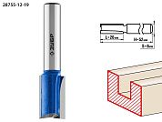 Фреза пазовая прямая с нижними подрезателями, D= 12мм, раб. длина-20мм, хв.-8 мм (28755-12-19) ЗУБР