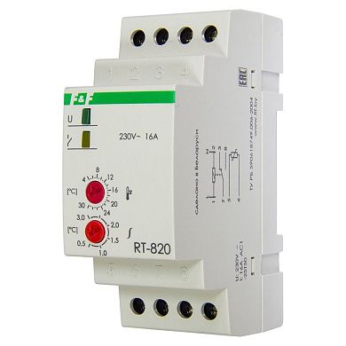 Регулятор температуры RT-820 (24-264В 16А 1NO/1NC) Евроавтоматика ФиФ