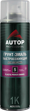 Грунт-эмаль для пластика - Черная - аэр. 650мл №5 (ATP-A07275) AUTOP
