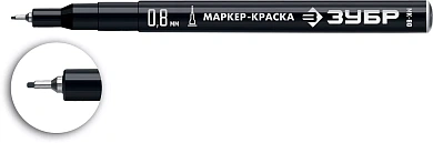 Маркер перм., черный, на основе жидкой краски, толщ. письма 0.8мм "МК-80" (06324-2) ЗУБР