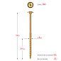 Саморез конструкционный Ø 8.0х140мм, желтый цинк, тарельч. головка, TX40, 50шт. (30051-80-140) ЗУБР фото6