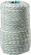 Фал плетёный капроновый 8 мм, бухта 100 м, 16-прядный с капрон. сердечн., 1000 кгс (50220-08) СИБИН