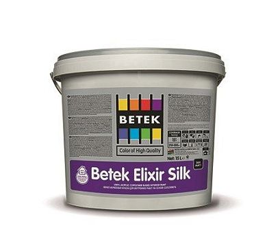 Краска для внутренних работ (шелковисто глянцевая) BETEK ELIXIR SILK WHITE 15.0 л