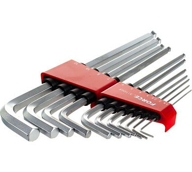 Набор ключей Г-образных HEX, 1.5-12 мм, с шаром, 11 пр. (5116XLB) FORCE