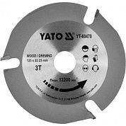 Диск пильный 125x22.2х3Т по дереву, пластику для УШМ (YT-60470) YATO