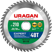 Диск пильный 210х32/30х48Т по дереву "Expert" (36802-210-32-48_z01) URAGAN