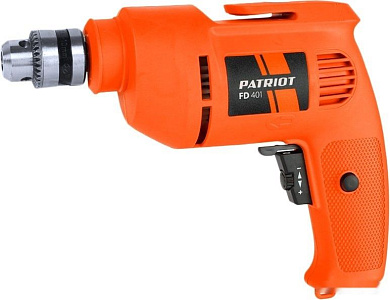 Дрель электрическая FD401 (0,42 кВт 3000 об/мин 220В коробка) PATRIOT / OPTIMA