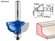 Фреза кром. калев. №7, D= 34,9мм, раб. дл.-17мм, рад.-9,5мм, хв.-8мм, d-9,5мм (28709-34.9) ЗУБР