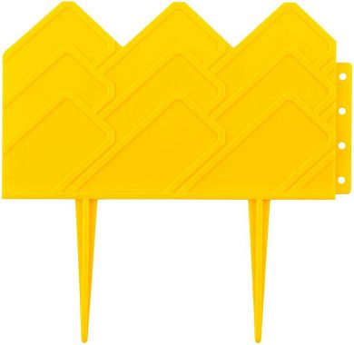 Бордюр декоративный для клумб, 14х310см, желтый (422221-Y) Grinda