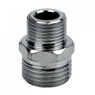 Штуцер пневматический с наружными резьбами 1/8" х 1/8" (HD-B1205) H-D