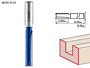 Фреза пазовая прямая с нижними подрезателями, D= 12мм, раб. длина-51мм, хв.-12 мм (28755-12-51) ЗУБР