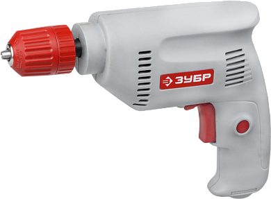 Дрель ЗД-П420 ЭР (420 Вт, до 10 мм в мет., 1 скор., патрон ЗВП, кор.) ЗУБР