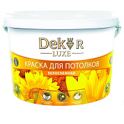 Краска ВД-АК-216 "DEKOR" для потолков белоснежная 3.0 кг