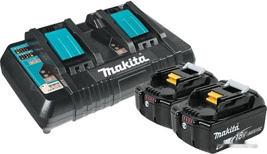 Аккумулятор 18В 2шт 5.0 А/ч Li-ion BL1850B + ЗУ DC18RD, картон (191L75-3) MAKITA