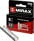 Скобы металлические закаленные тип 53, 8 мм, 1000 шт. (3153-08) MIRAX