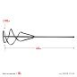 Насадка-миксер для смесей d=100мм, l=450мм, 6гр.хвост., для ПГС (06048-10-45) СИБИН фото3