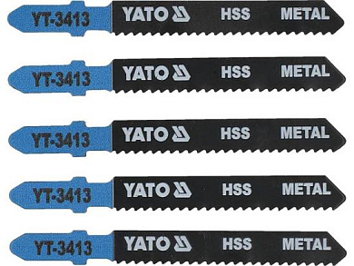 Пилка лобзиковая по металлу 50x75x1.0мм 12TPI , 5шт. (YT-3413) YATO