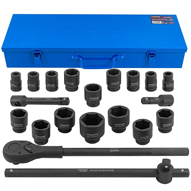 Набор головок ударн. 3/4", 21пр., (6гр.)(F-6212-5MPB) Forsage