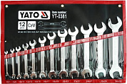 Набор ключей рожковых 6-32мм, 12пр. CrV (YT-0381) YATO