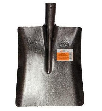 Лопата совковая песочная с прямым бортом из рельсовой стали без ребер/ж-ти (Матик)