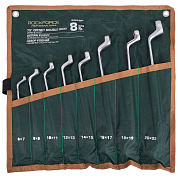 Ключи накидные отогнутые на 75град., 8пр. 6-22м (RF-5088P) RockFORCE