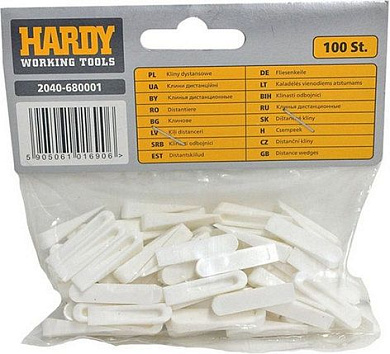 Клинья для плитки 28х8х5 мм, (уп. 100шт) (2040-680001) HARDY