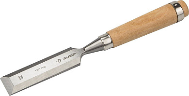 Стамеска-долото "Классик" с деревянной ручкой, хромованадиевая, 32мм, (18096-32) ЗУБР
