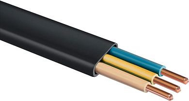 Кабель силовой плоский с пониж дымо-газ ВВГ-ПнгА-LS, 3х1.5мм2, 50 м, ГОСТ 31996-2012 (60008-50) ЗУБР