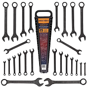 Ключи комбинированные, 25пр. (6-28, 30, 32мм) (MT-5261MP BLACK) MEGATOOLS