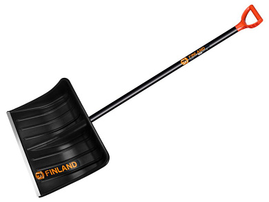 Лопата снеговая, 390*500*1470мм, широкая (1358-Ч) FINLAND