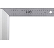 Угольник столярный 250 мм, нерж. сталь, градуировка, алюминиевое основание (32396) Denzel