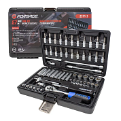 Набор инструмента 57пр. 1/4" (6гр.)(4-14мм)(E4-E10)(F-2571-5) Forsage