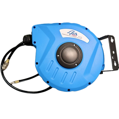 Шланг ПВХ пневм. 8.0мм х 10м, 8 бар, с быстросъем. соединениями, автом. катушка (AT-03190) AIR TOOLS