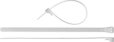 Хомут стяжка нейлон Ø 7.5x200 мм разъемный белый 100шт. (309240-75-200) ЗУБР