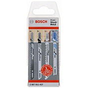 Набор пилок для лобзика по дереву+металлу (15шт), (2.607.011.437) BOSCH