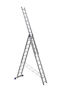 Лестница алюминиевая профессиональная трехсекционная P3 (20 ступ. 577/1526см, 47.6кг) АЛЮМЕТ