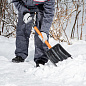Лопата снеговая пластиковая, 275х345х890мм, стальной черенок (61586) STELS фото11