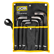 Набор ключей шестигранных 6пр. (12, 14, 17, 19, 22, 24мм) на полотне (JCB-5067) JCB