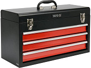 Ящик для инструмента металлический с 3 выдвижными полками (YT-08873) YATO