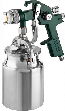 Краскопульт пневмат., HVLP, с нижним бачком, 1.4 мм AirKraft (06520-1.4) KRAFTOOL