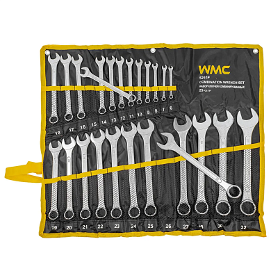 Ключи комбинированные, 25пр. ( 6-28,30,32мм) (WMC-5261P) WMC TOOLS