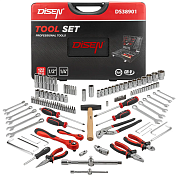 Набор инструментов 122пр. 1/4'', 1/2'' (6гр.)(4-32мм)(DS38901) DISEN